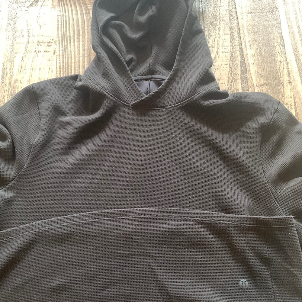 Lululemon Black textured hoodie size L